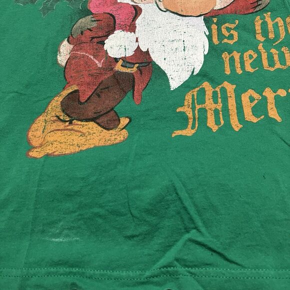 Disney Snow White Grumpy Dwarf Green Graphic Christmas Shirt Mens Size S - Picture 6 of 7